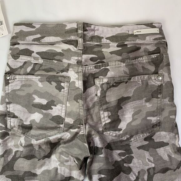 Anthropologie Pilcro Camouflage Velvet Jeans Grey Brown Size 24 High Rise Skinny - Picture 9 of 9